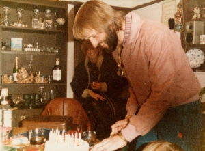 Tommy Wraith at his birthday party hosted by the infamous Richmond crime matriarch Kathy Pettingill (background) 